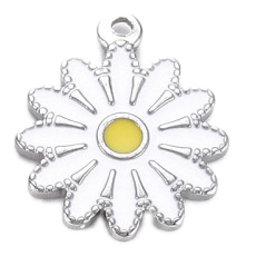 Fleur Marguerite Blanche Charm