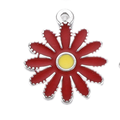 Fleur Marguerite Rouge Charm