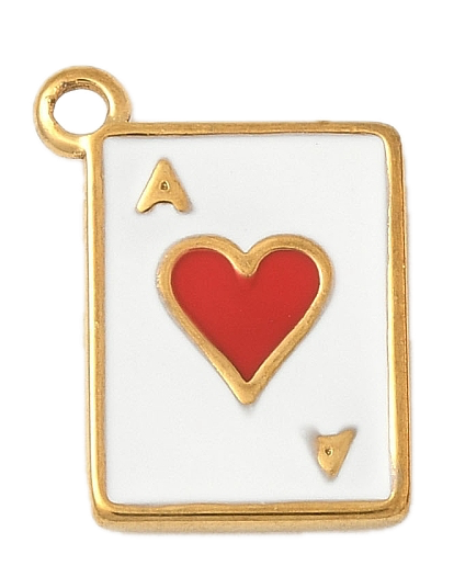 Carte As Rouge Blanc Doré Charm