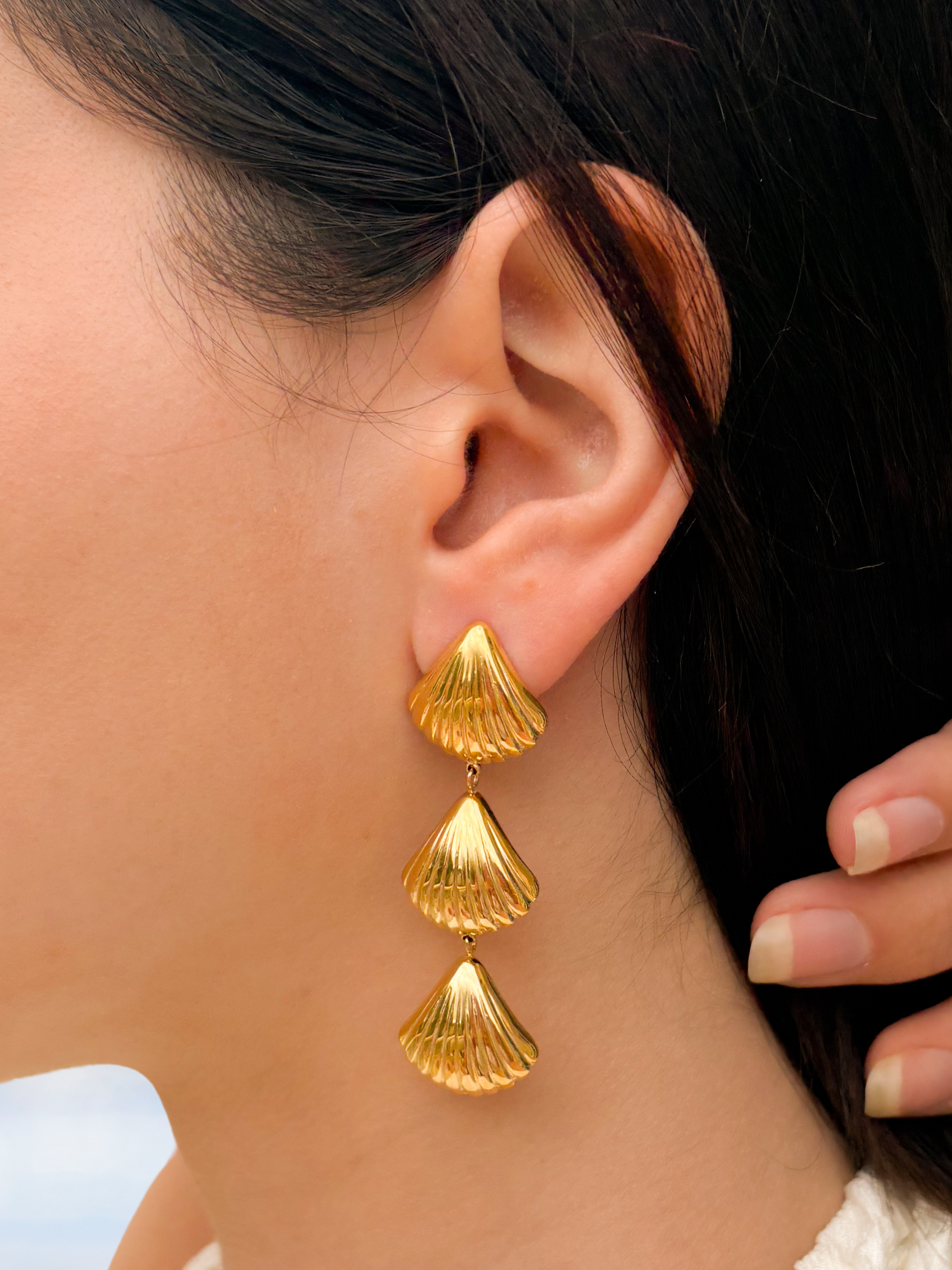 Isla - Boucles Pendantes Coquillage Boucle d'oreille
