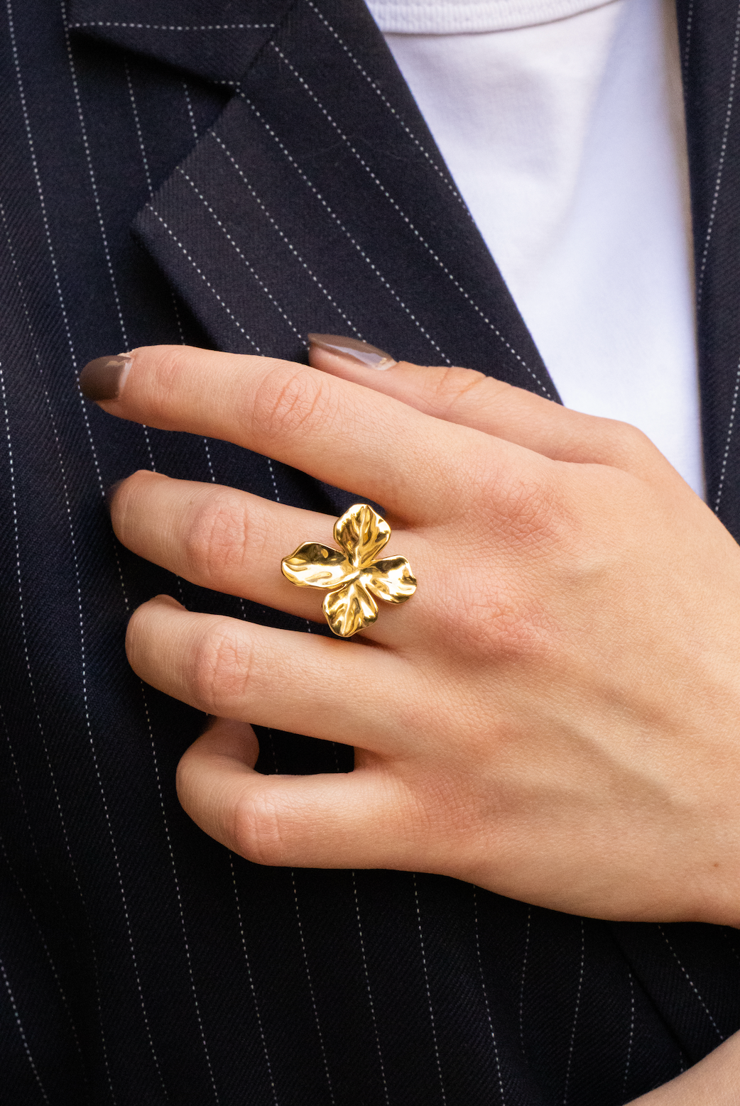 Lilia - Bague Fleur Doré Bague