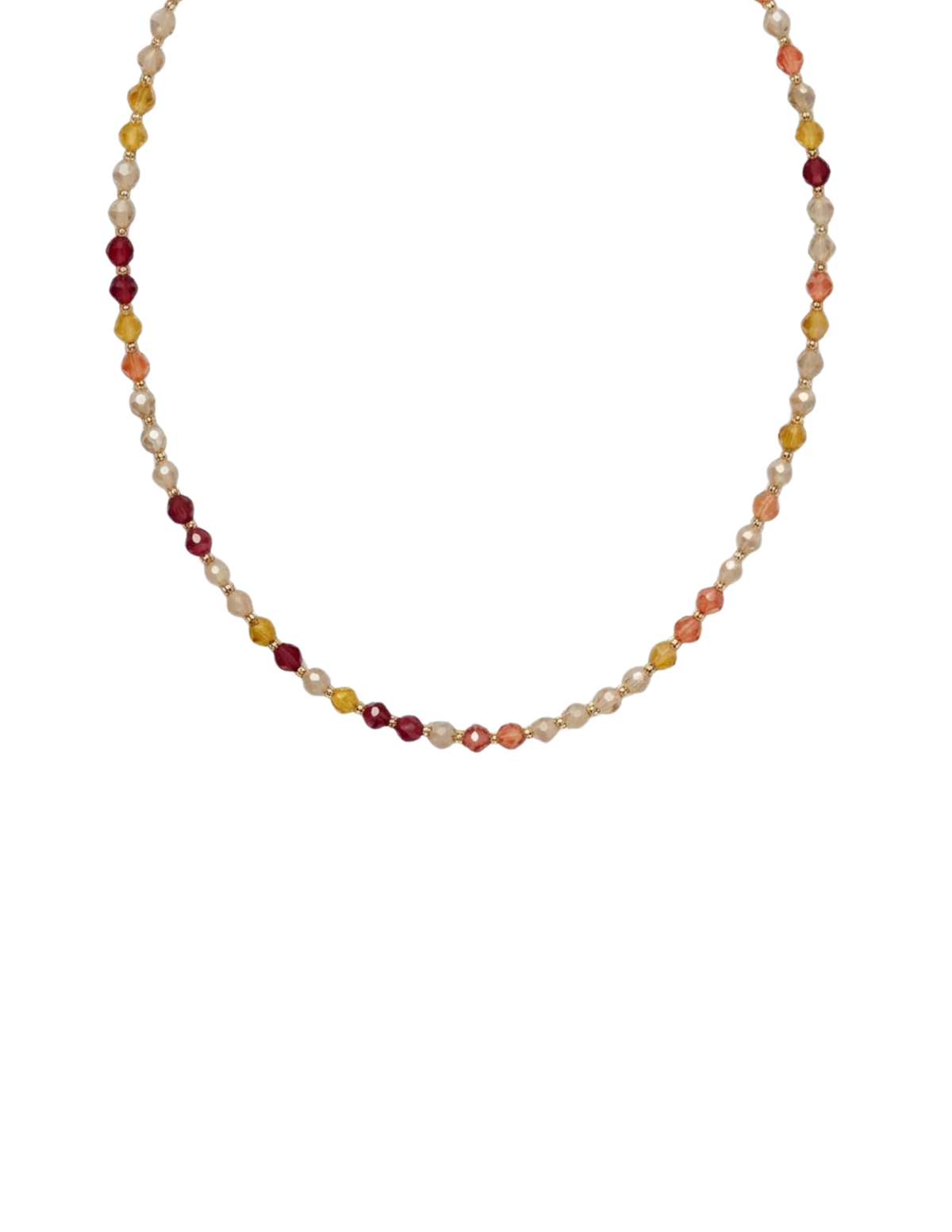 Chaîne Perle Orange Rouge Multicolore Chaîne