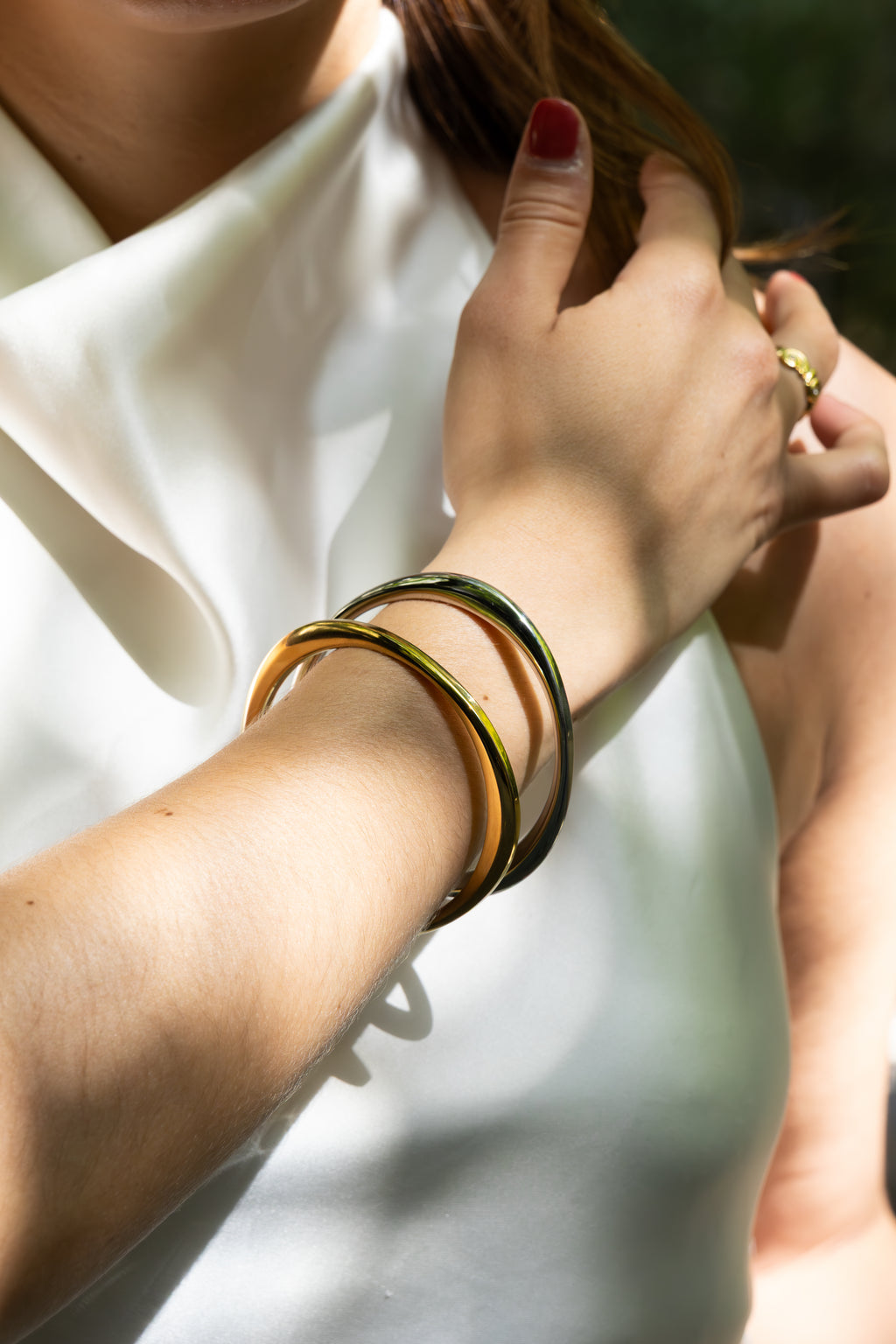 Paros - Jonc Doré ou Argenté Bracelet