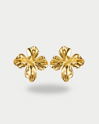 Lilia - Boucles Fleur Doré ou Argenté Boucle d'oreille