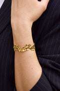 Rose - Jonc Fleur Doré ou Argenté Bracelet